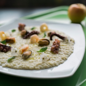 Mensa Universitaria via dei mille, risotto ai frutti di mare Mensa Universitaria via dei mille, risotto ai frutti di mare